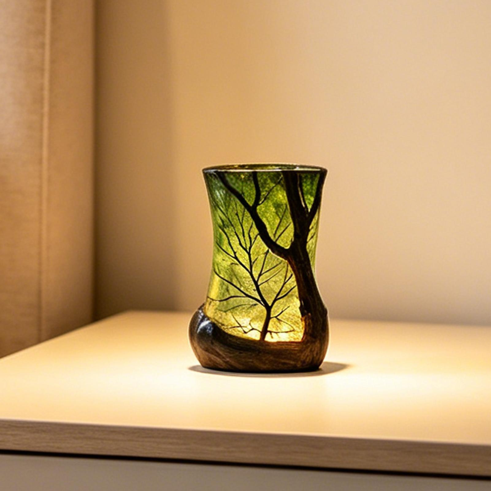 Home Office Setup Ideas - Lampka nocna na stolik, lampka leśna,