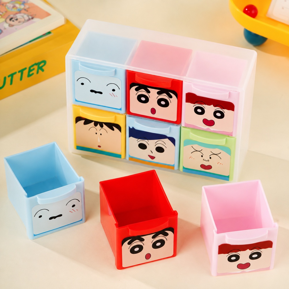 Home Office Desk With Drawers - Oryginalny organizer na biurko Crayon Shin-chan