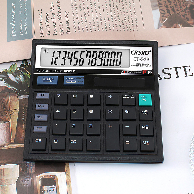 Home Office Tax - 12-cyfrowy kalkulator z wyświetlaczem LCD Kalkulator