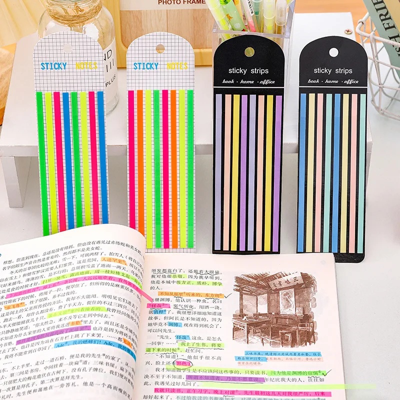 Sticky Note Dispenser - 1/2/4 szt. 160 kartek przezroczystego tęczowego