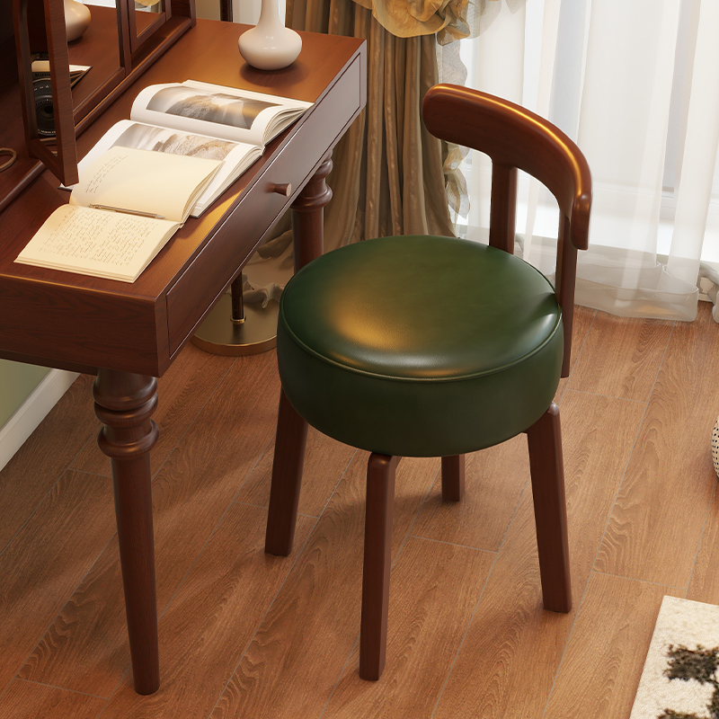 Home Office In Living Room - Krzesło obrotowe do toaletki z litego
