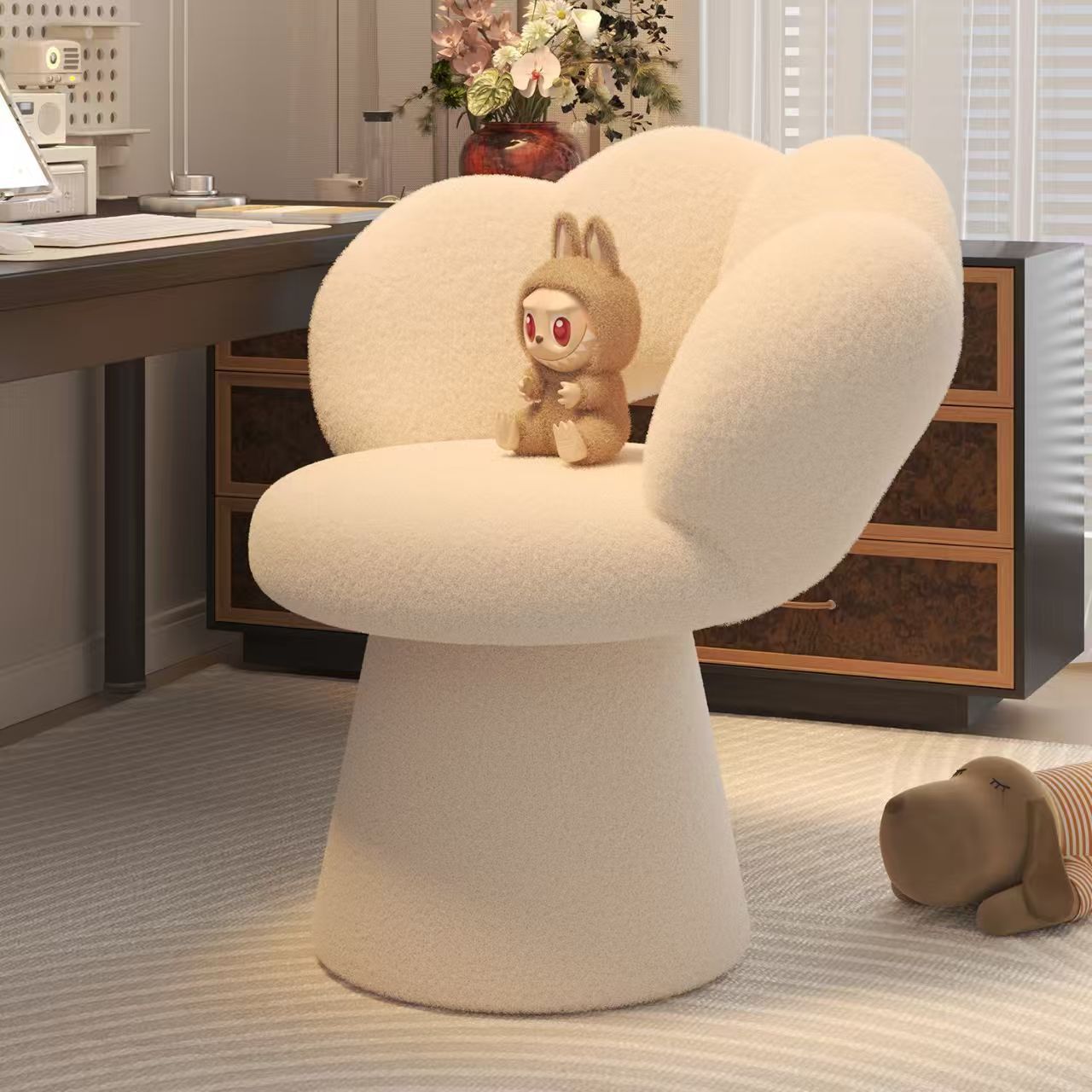 Home Office In Living Room - Ergonomiczne krzesło biurowe do domu z