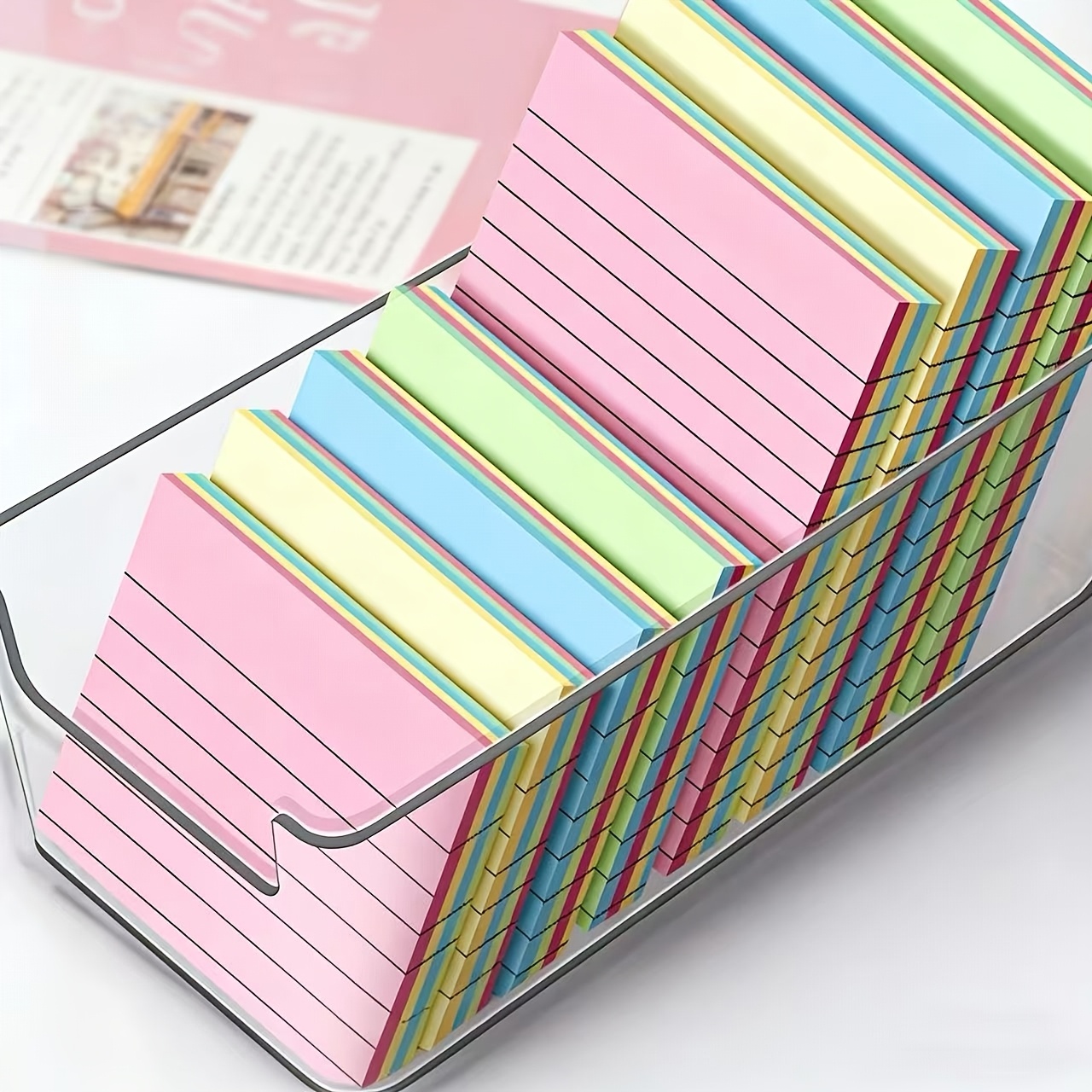 Sticky Note Dispenser - 100/200 sztuk kolorowych, grubych karteczek samoprzylepnych