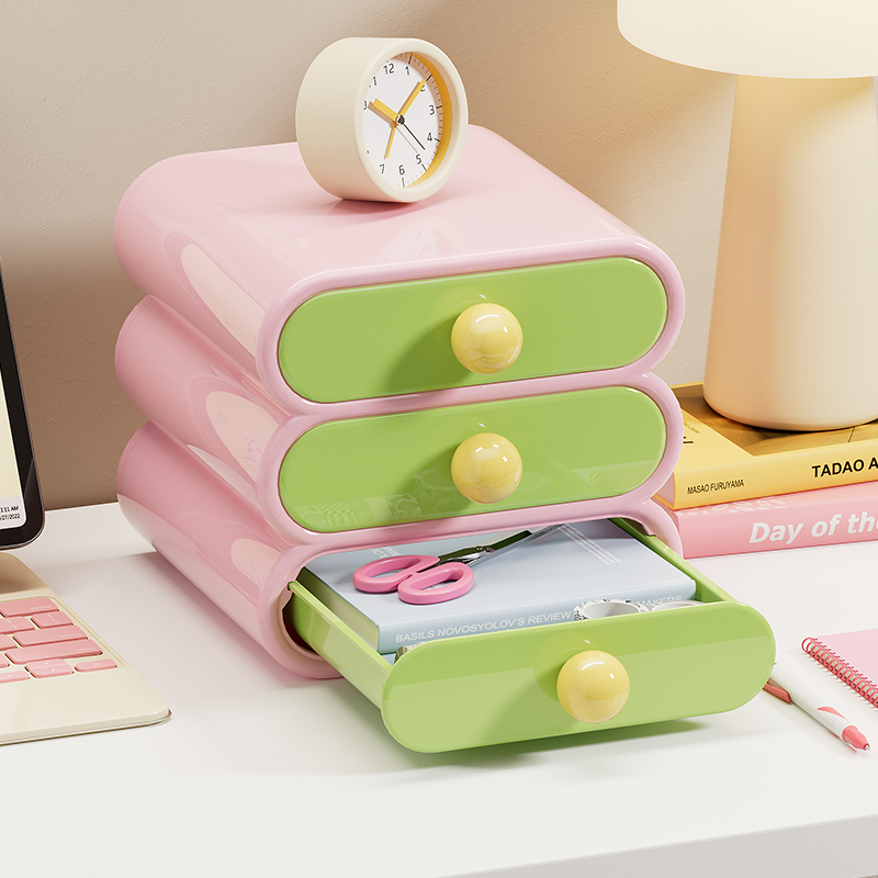 Home Office Desk With Drawers - Organizer na biurko Uforu Dopamine, 3-poziomowy