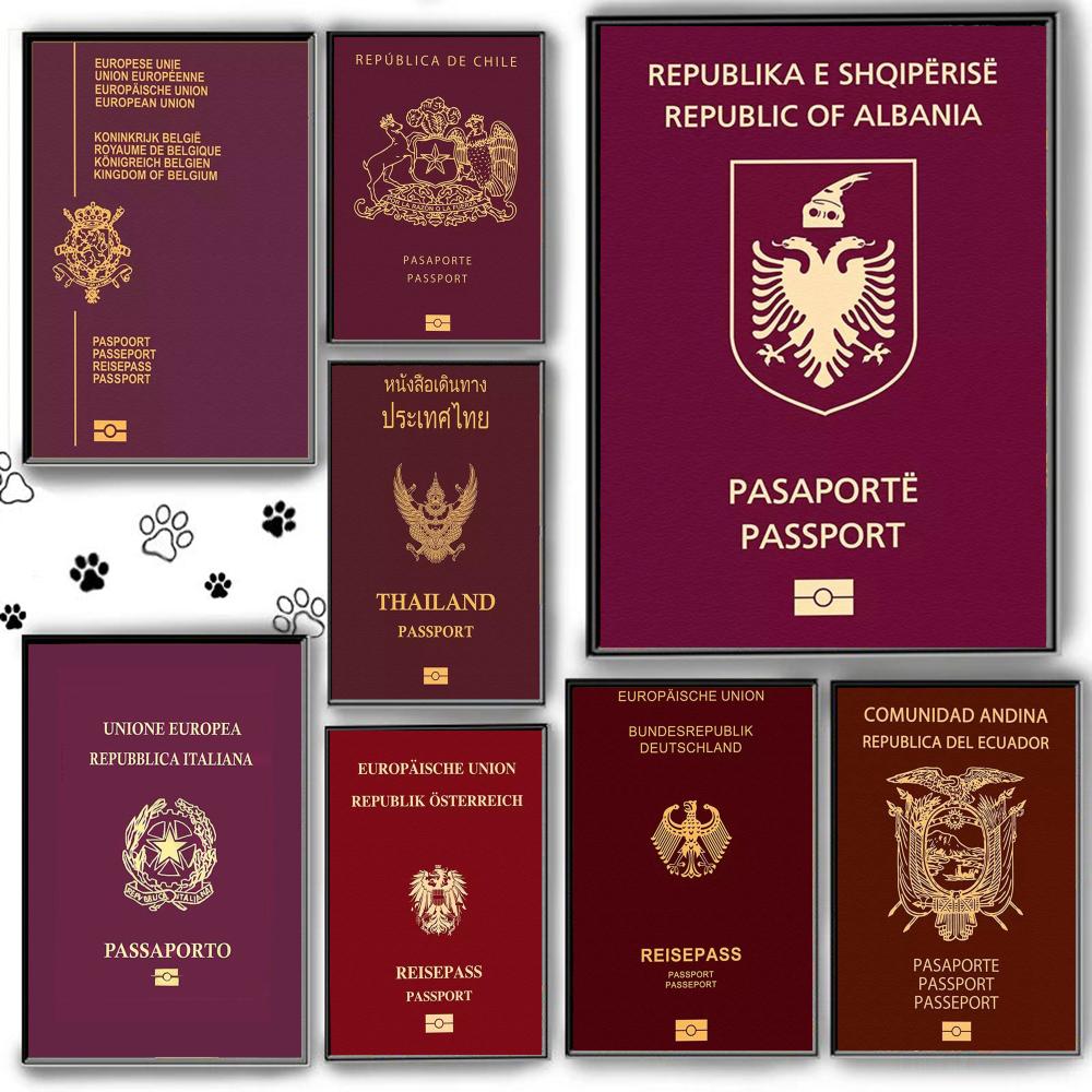 Plakat na ścianę z czerwonym t – Home Office Passport recenzja i cena
