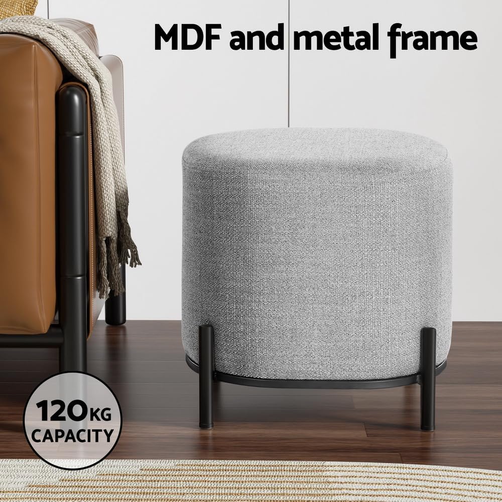 Ottoman, okrągły podnóżek, puf – Home Office In Living Room recenzja i cena