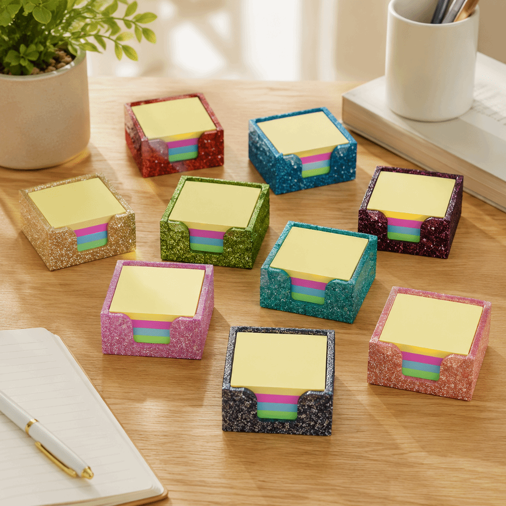Błyszczący akrylowy pojemnik n – Sticky Note Dispenser recenzja i cena