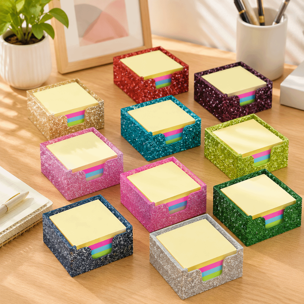 Błyszczący akrylowy pojemnik n – Sticky Note Dispenser recenzja i cena