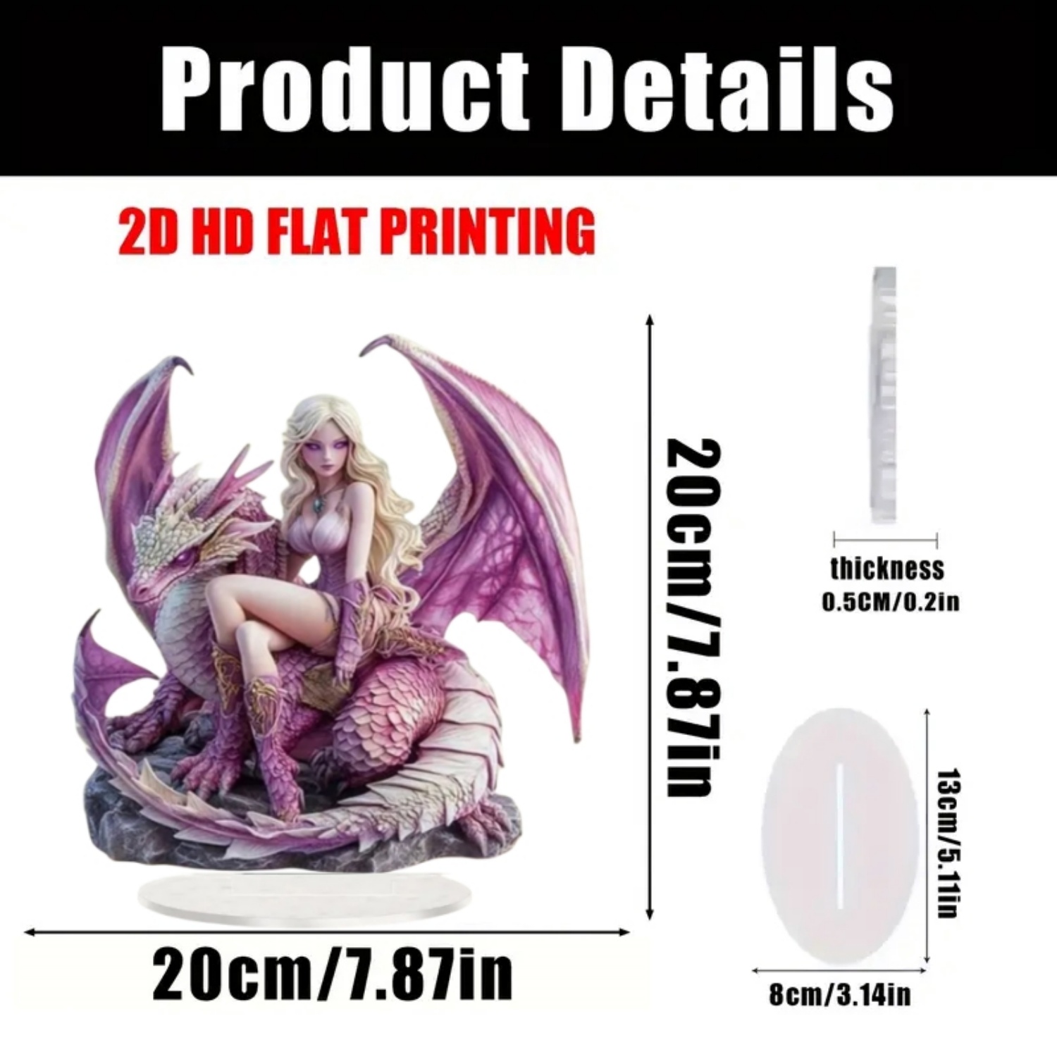 Statua wróżki, płaska akrylowa – Office Table Home recenzja i cena