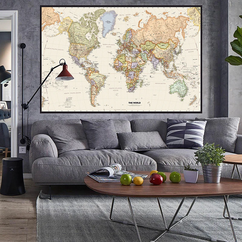 150x225cm Retro mapa świata fo – Home Office Backdrop recenzja i cena
