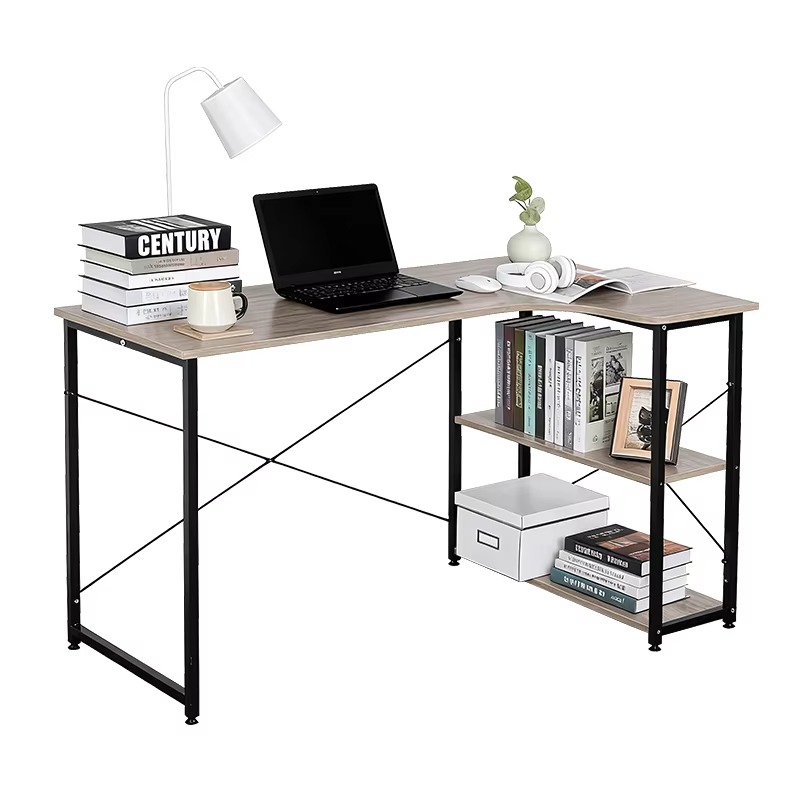 Biurko narożne w kształcie lit – Home Office Desk With Drawers recenzja i cena