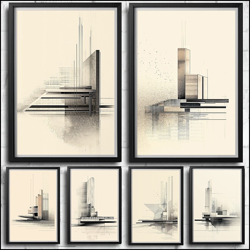 Vintage Minimalistyczny Plakat – Home Office Architecture recenzja i cena