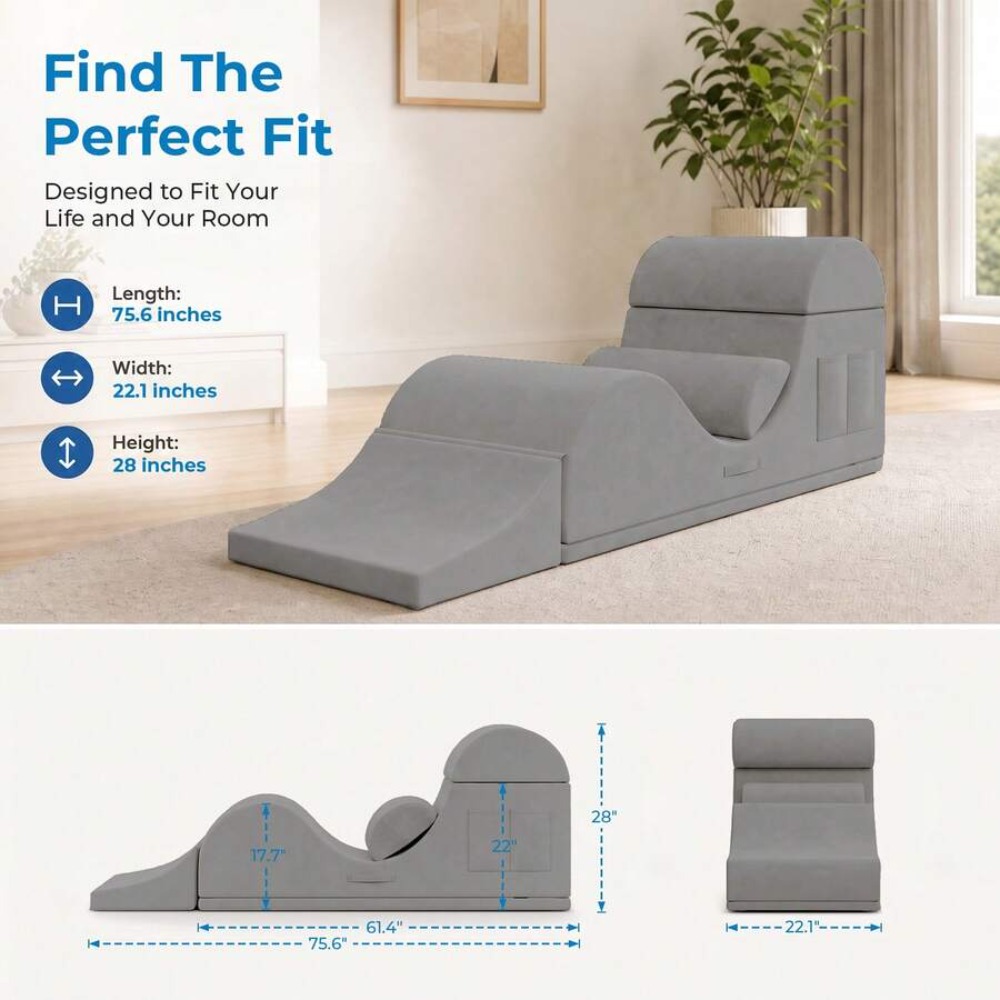 Wielofunkcyjny welurowy leżak  – Home Office With Sofa recenzja i cena