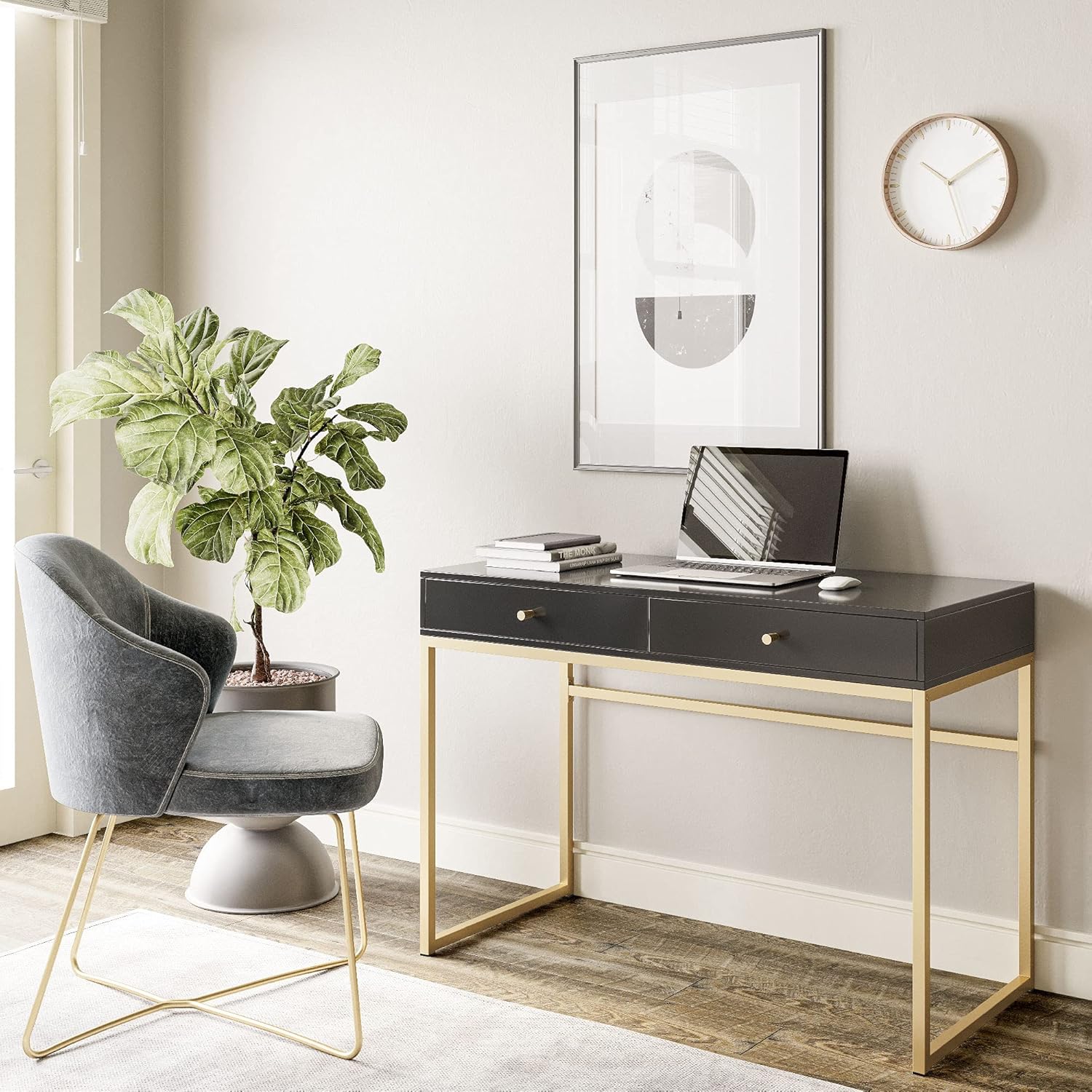 Toaletka do makijażu lub biurk – Home Office Desk With Drawers recenzja i cena