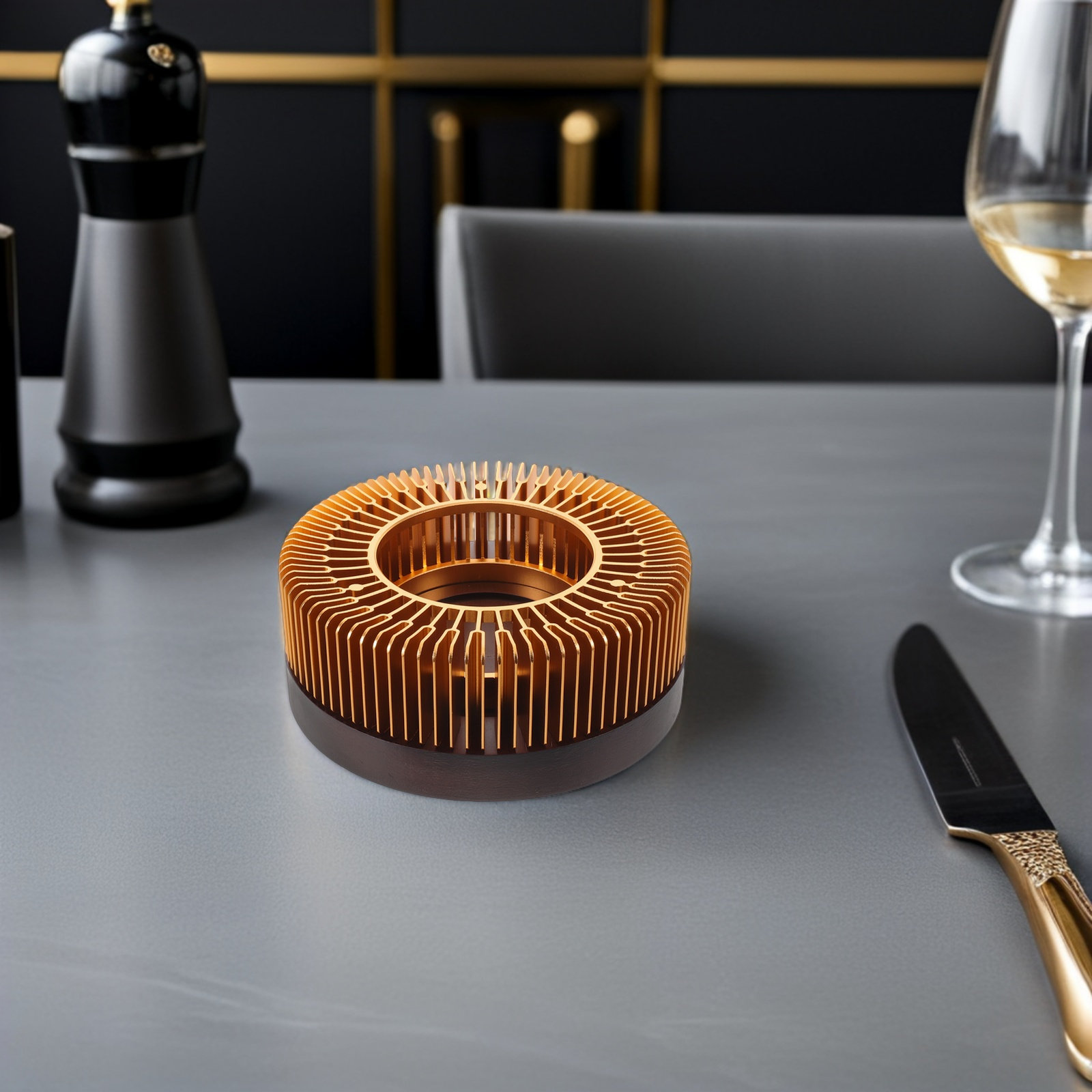 Złoty podgrzewacz do czajnika, – Office Table Home recenzja i cena