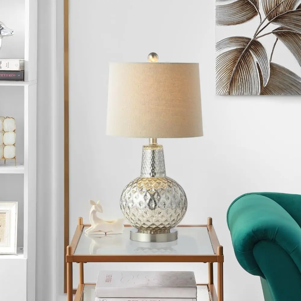 24-calowa srebrno-kremowa lamp – Office Table Home recenzja i cena